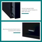 Space Solutions 18-inch Deep 4-drawer Black Metal File Cabinet