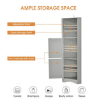 Nestfair Tall Freestanding Bathroom Cabinet Corner Storage Cabinet with Doors and Adjustable Shelves