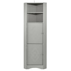 Nestfair Tall Freestanding Bathroom Cabinet Corner Storage Cabinet with Doors and Adjustable Shelves