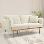 Linen Modular Sofa Section Armless Accent Chair