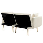 Linen Modular Sofa Section Armless Accent Chair
