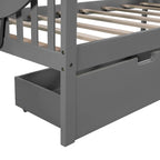 Twin size Daybed with Two Drawers, Wood Slat Support, Espresso