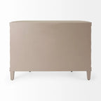 Lennon Beige Fir Veneer 4 Door Cabinet - 47.2L x 15.0W x 33.1H
