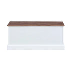 3 Drawers Storage Bench, Weathered Brown and White
