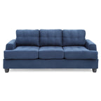 Sandridge 79 in. W Flared Arm Microfiber Straight Sofa - 34L x 79W x 36H