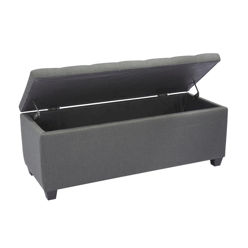 Porthos Home Ved Storage Bench, Flip Top, Fabric Upholstery