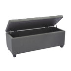 Porthos Home Ved Storage Bench, Flip Top, Fabric Upholstery