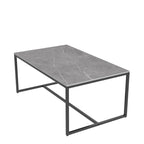 Frame Coffee Table Rectangular Cocktail Table Marble Metal Sofa Table