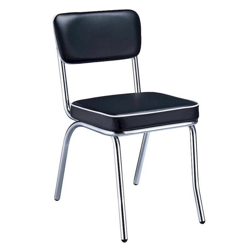 Farwest Chrome Retro Dining Chairs (Set of 2)