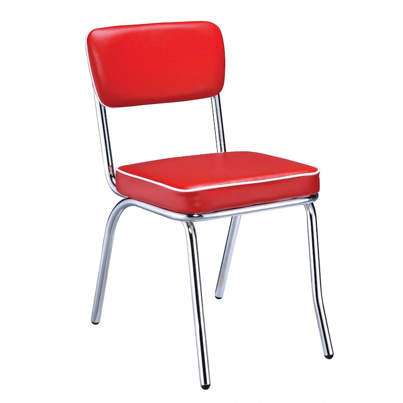 Farwest Chrome Retro Dining Chairs (Set of 2)