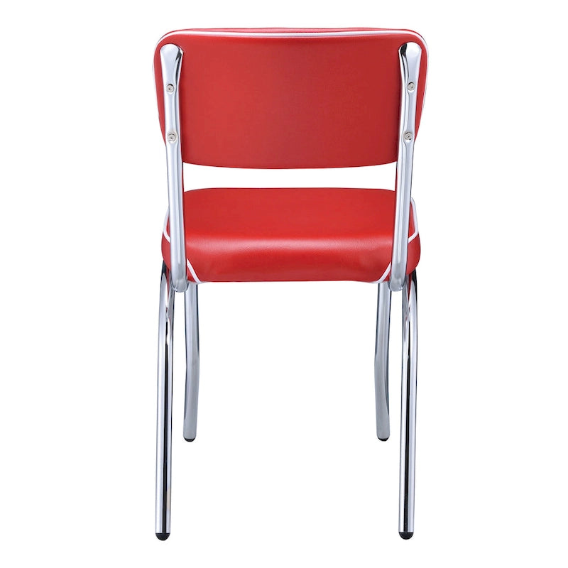 Farwest Chrome Retro Dining Chairs (Set of 2)