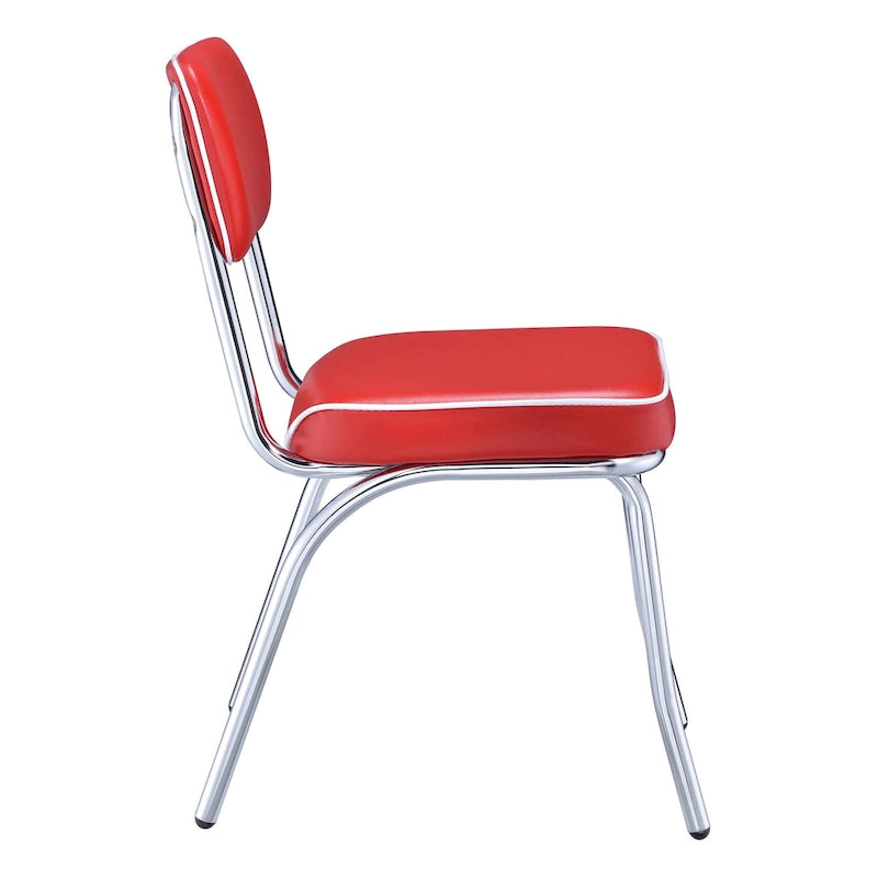 Farwest Chrome Retro Dining Chairs (Set of 2)