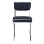 Farwest Chrome Retro Dining Chairs (Set of 2)