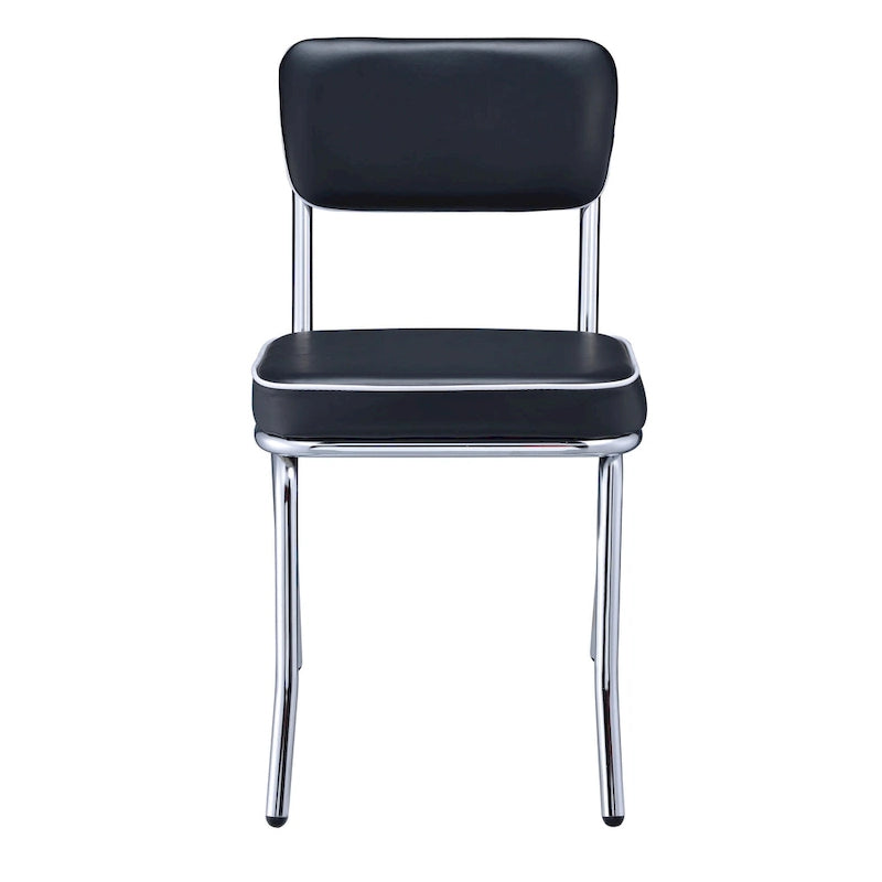 Farwest Chrome Retro Dining Chairs (Set of 2)