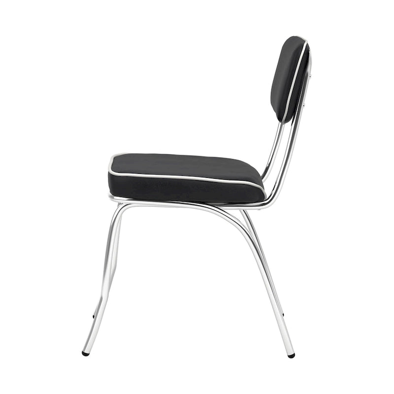 Farwest Chrome Retro Dining Chairs (Set of 2)