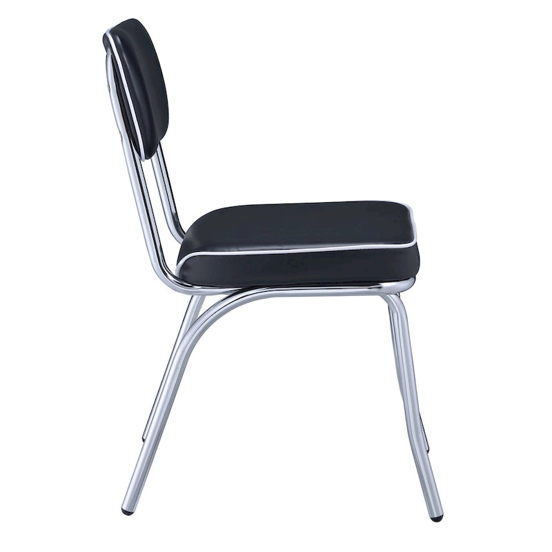 Farwest Chrome Retro Dining Chairs (Set of 2)