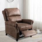 Armchair Pushback Club Recliner with Rivet Decoration
