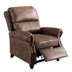 Armchair Pushback Club Recliner with Rivet Decoration