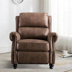 Armchair Pushback Club Recliner with Rivet Decoration