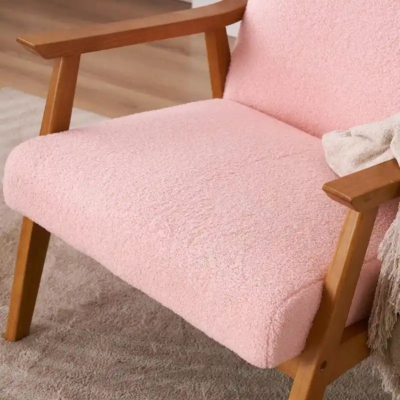 Home Comfort Mid Century Modern Wood Frame Accent Chair