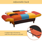 Colorful Antique Sofa, Loveseat, Solid Wood Legs