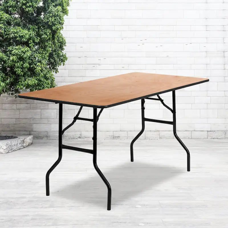 Natural Wood Folding Table