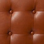 SEI Furniture Healy Saddle Brown Mini Ottoman