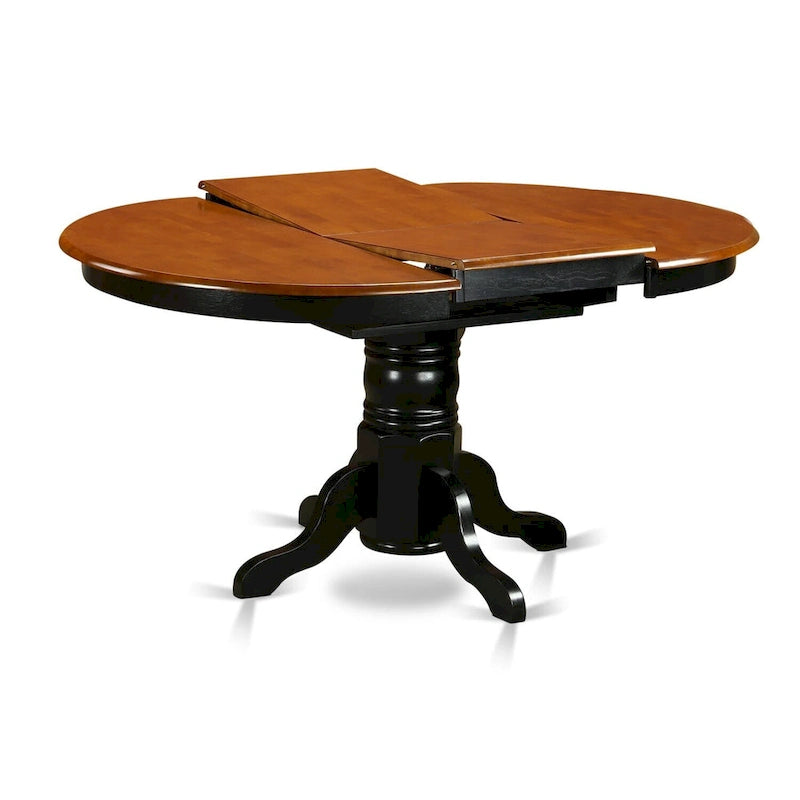 East West Furniture Dining Table Set- an Oval Kitchen Table and Kitchen Chairs, 42x60 Inch, Black & Cherry(Pieces Options)
