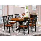East West Furniture Dining Table Set- an Oval Kitchen Table and Kitchen Chairs, 42x60 Inch, Black & Cherry(Pieces Options)