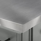 Crosley Julia Stainless Steel Top Island W/X-Back Stools - 50 W x60 D x41H