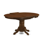 East West Furniture 7 Piece Kitchen Table Set- an Oval Dining Room Table and 6 Kitchen Chairs, Espresso (Seat Options)