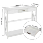 Entryway Table Sofa Table with Drawer and Shelf Slim Console Table with Storage for Hallway