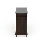 Crosley Full Size Granite Top Vintage Mahogany Kitchen Cart - 18d x 51.5w x 36h