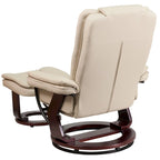 Contemporary Multi-Position Upholstered Recliner Chair with Ottoman