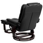 Contemporary Multi-Position Upholstered Recliner Chair with Ottoman