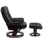 Contemporary Multi-Position Upholstered Recliner Chair with Ottoman