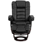 Contemporary Multi-Position Upholstered Recliner Chair with Ottoman