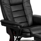 Contemporary Multi-Position Upholstered Recliner Chair with Ottoman