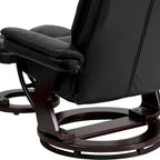 Contemporary Multi-Position Upholstered Recliner Chair with Ottoman