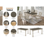 CraftPorch Mid-century Elegant Two-tone 7-piece Dining Set