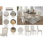 CraftPorch Mid-century Elegant Two-tone 7-piece Dining Set