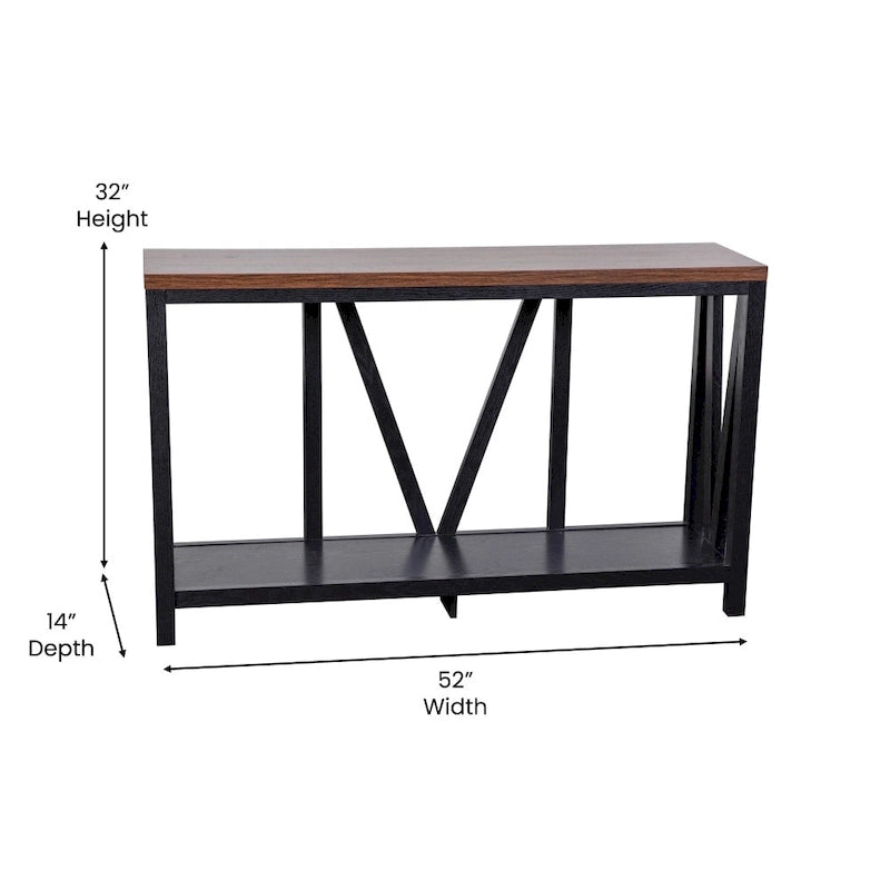 Farmhouse Style Rustic Entryway Console Table