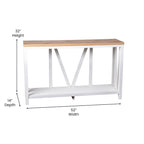 Farmhouse Style Rustic Entryway Console Table