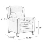 Felisa 32.48 Wide Genuine Leather Manual Recline Set of 2