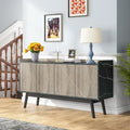 Wooden 4-door Buffet Sideboard with Storage for Kitchen Dining Room