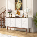 Wooden 4-door Buffet Sideboard with Storage for Kitchen Dining Room