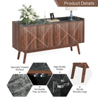 Wooden 4-door Buffet Sideboard with Storage for Kitchen Dining Room