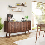 Wooden 4-door Buffet Sideboard with Storage for Kitchen Dining Room