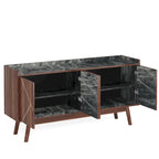 Wooden 4-door Buffet Sideboard with Storage for Kitchen Dining Room