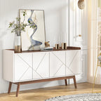Wooden 4-door Buffet Sideboard with Storage for Kitchen Dining Room